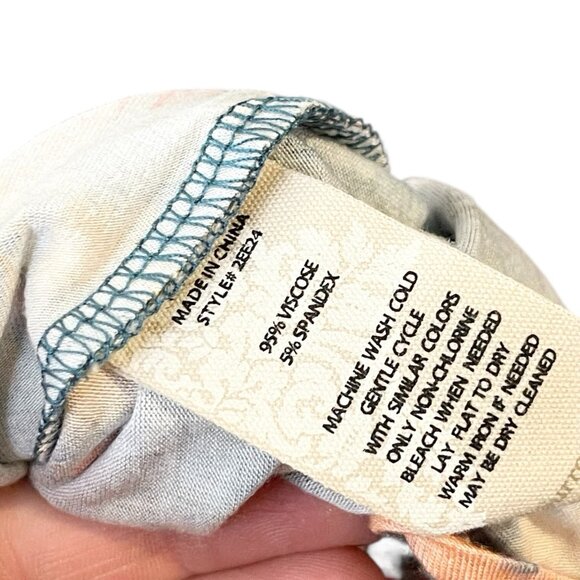 Soft‎ Surroundings Nanette Dress Floral Multicolor Maxi Dress Jersey Stretch M - Picture 6 of 6